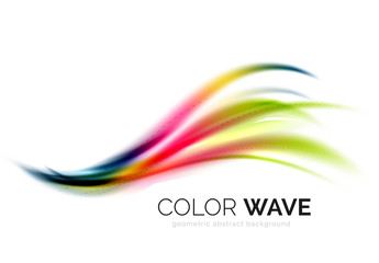 Glossy wave isolated on white background 