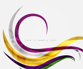 Colorful stripes wave composition, business template