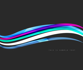 Geometric abstract background, swirl colorful lines