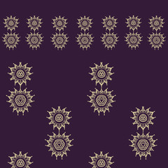 Vintage ornament. Patterns for fabric and laces with abstract fantasy motifs Vector Illustration