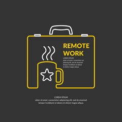 Illustration for Remote work.