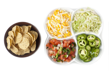 nacho chips with toppings