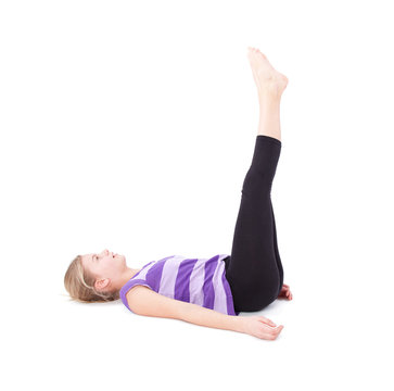 young girl doing gymnastics