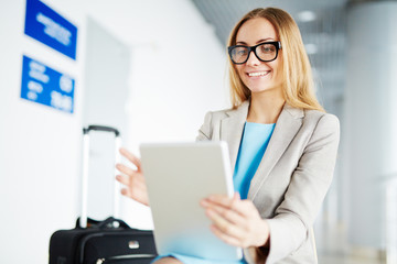 Departing on business 