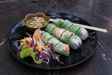 Fresh Spring Roll, Vietnamese Food.