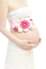 マタニティフォト　サッシュベルト