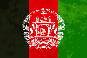 True proportions Afghanistan flag with texture