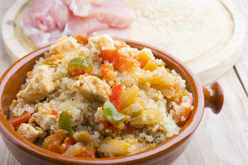 Bowl of quinoa with vegetables