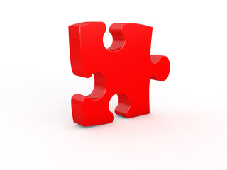 Teamwork concept based on jigsaw puzzle. 3d illustration