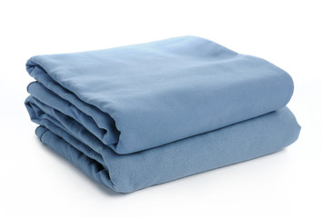 Blue Microfiber Towel Isolated