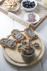 toasted bread with olive pate