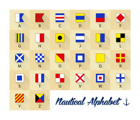 Nautical flags alphabet