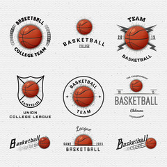 Basketball badges logos and labels for any use