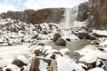 pingvellir Waterfall Iceland