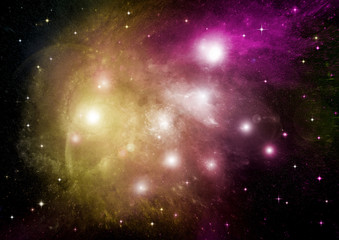 galaxy in a free space