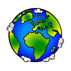 Vector planet Earth icon