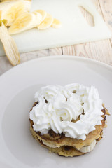Pancake with Banana and cream