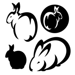 Naklejka premium rabbit design set
