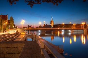 Wrocław wieczorny krajobraz miasta © Patryk Michalski
