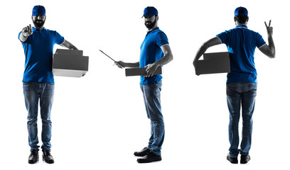 Delivery man with folder