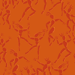 Dancing primitive people