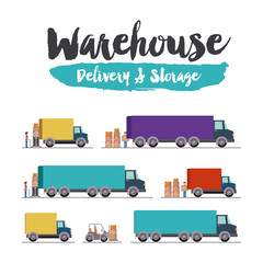 Fototapeta premium delivery and storage warehouse design 