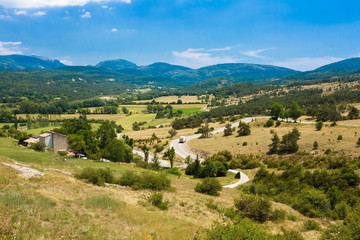 Naklejka premium Beautiful Scenic View Landscape Near Village Of Trigance In Fran