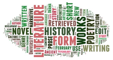 Literature in tag cloud