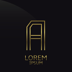 Golden A Letter