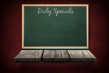 Composite image of daily specials message