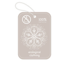 Label organic clothing.