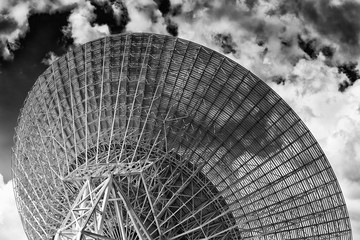 CAN Dish sector back sky close BW