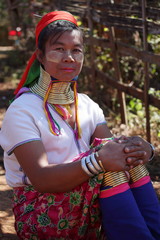 Traditionelle Padaung Frau aus Myanmar