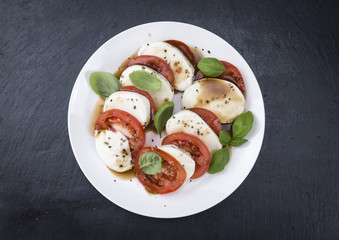 Tomatoes with Mozzarella and Balasimco dressing