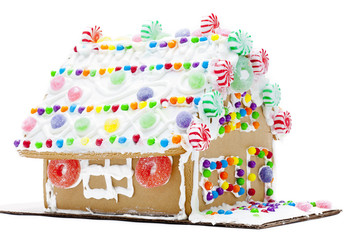 view of a gingerbread house.