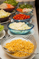 vegetables prepared for salads
