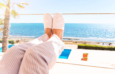 Pretty woman in luxury hotel