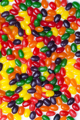 top view of a jellybean candies.