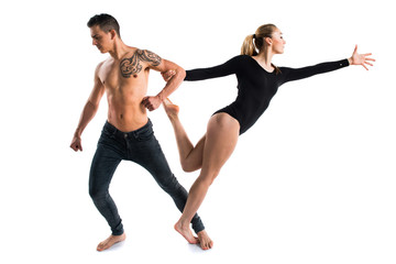 Obraz na płótnie Canvas Two people dancing