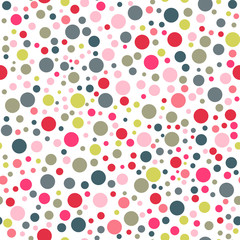 Polka dot seamless pattern in vintage colors