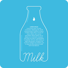 llustration milk bottle
