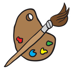 cartoon painters palette
