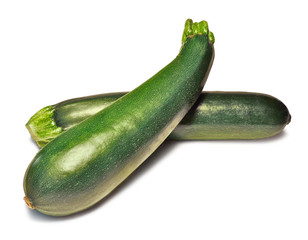 Zucchinis, isolated on white