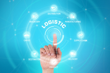 LOGISTIC TECHNOLOGY COMMUNICATION TOUCHSCREEN FUTURISTIC CONCEPT