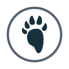 Beaver paw print icon © LynxVector