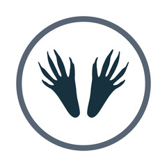 Hedgehog paw print icon