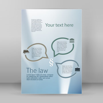 business style law flyer template A4 brochure layout