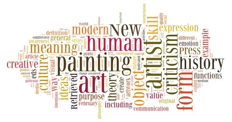 Art in word cloud