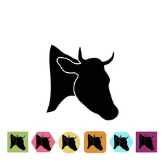 Fototapeta premium Cow icon
