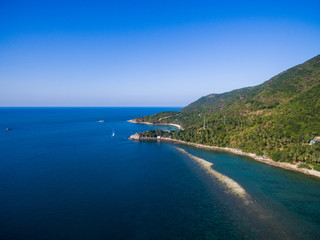 Aerial view of Koh Phangan Thailand